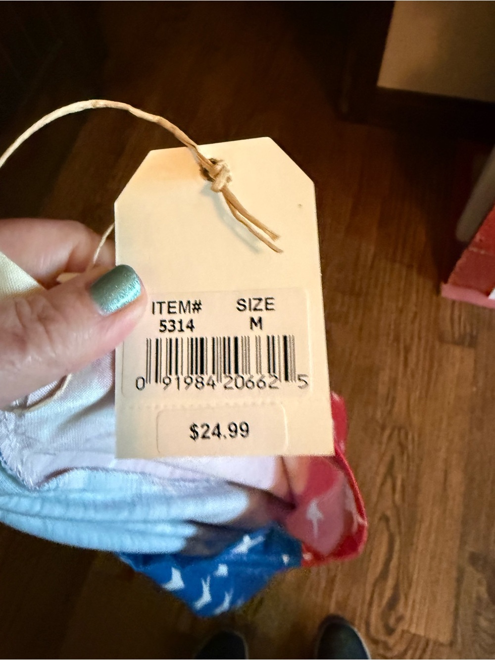 Stars Colorblock Top in Blue, Red & White - Picture 3 of 5